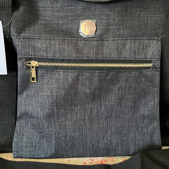 NWT JM Jessica Moore Dark Grey Weekend Tote Bag, Duffel Travel Work Gym School - Picture 3 of 8